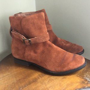 Sam Edelman Malone Women's Bootie Suede Saddle 8.5 Brown
